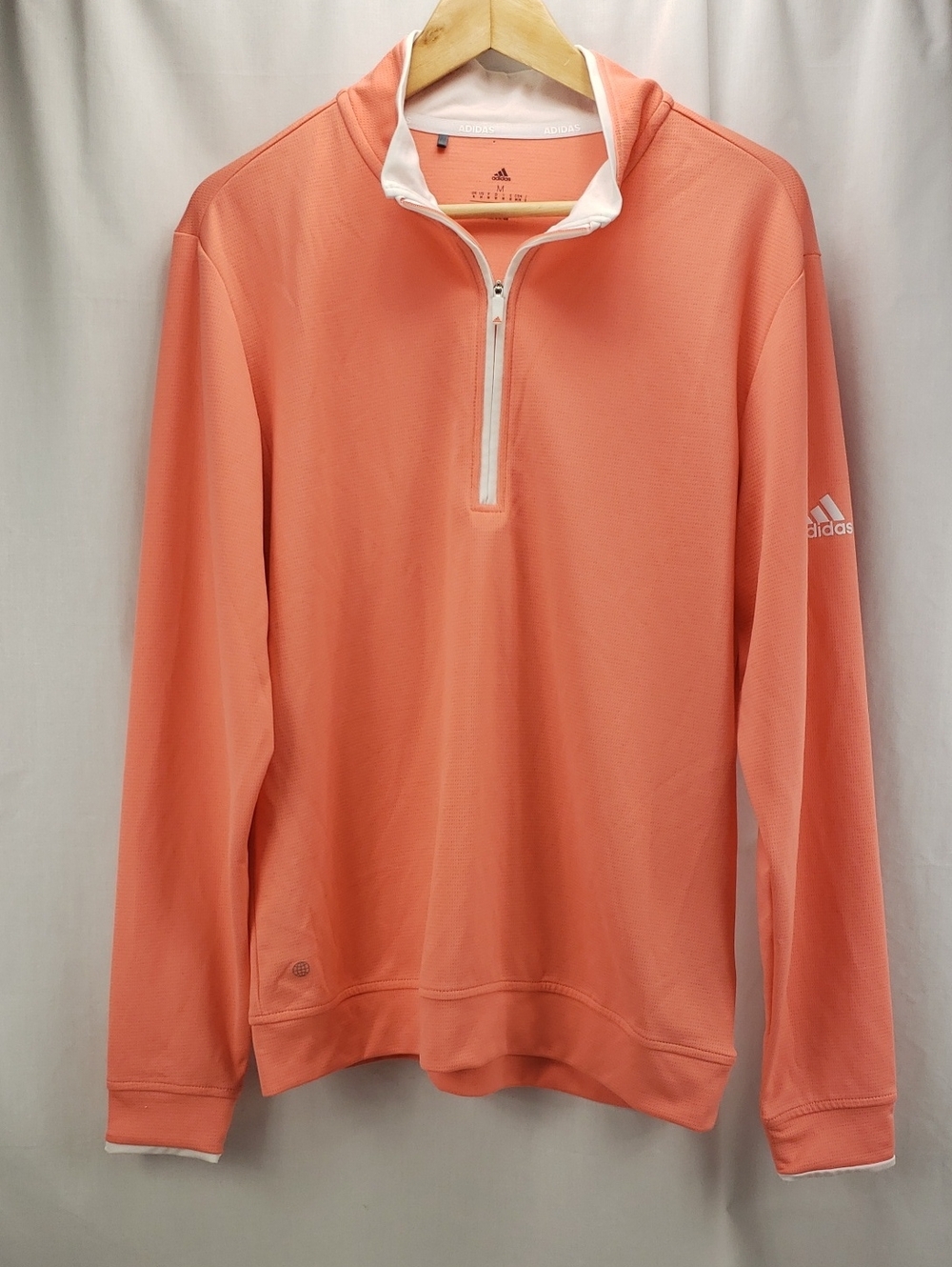 Adidas 1/4 Zip Peach Pullover Women's Size Medium